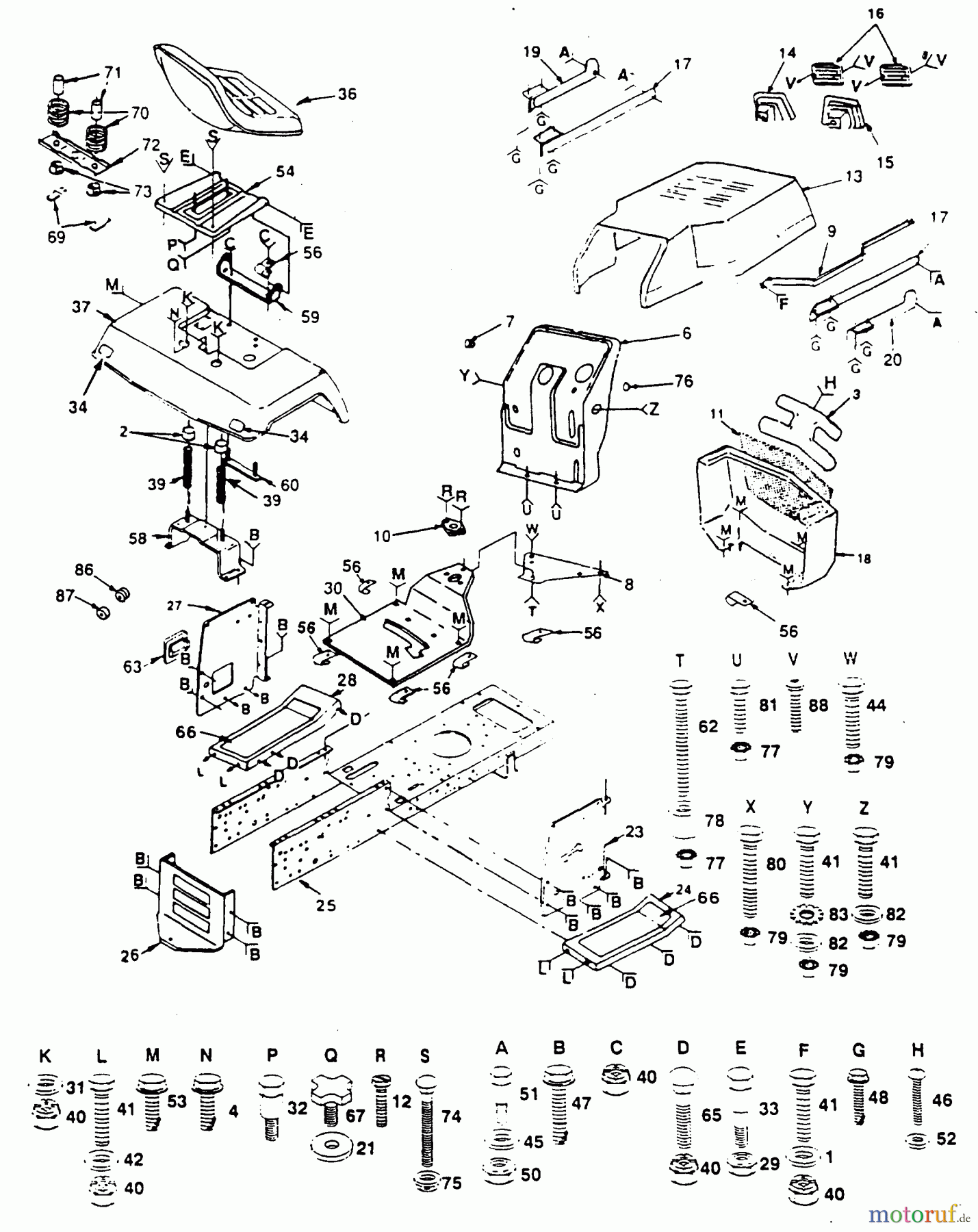 Poulan / Weed Eater Rasen und Gartentraktoren XC1122B - Poulan Pro Lawn Tractor ENCLOSURES