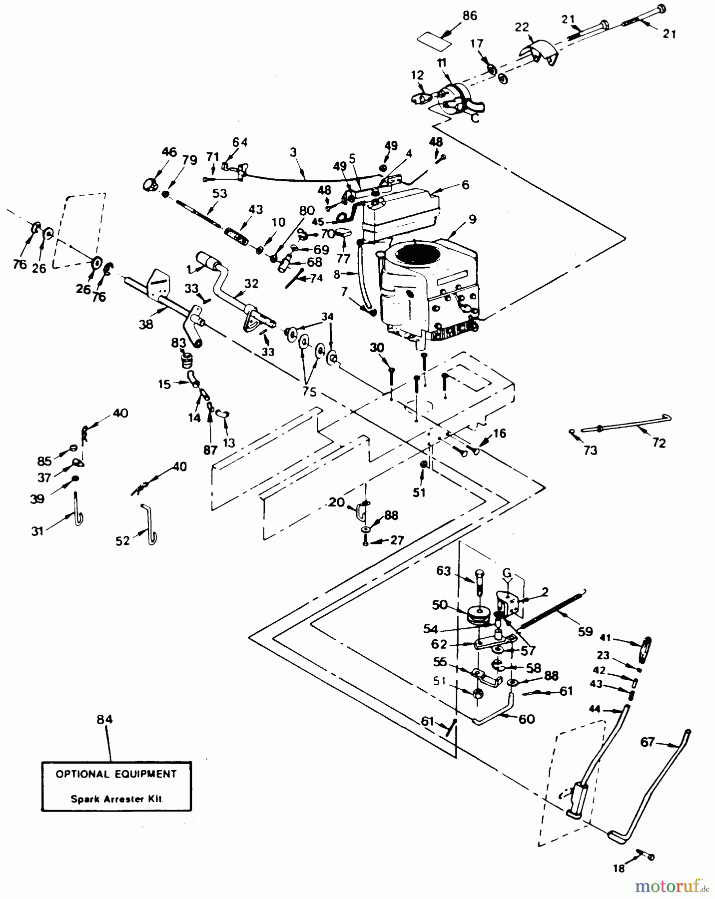 Poulan / Weed Eater Rasen und Gartentraktoren XEL1122AR - Poulan Pro Lawn Tractor POWER AND MECHANICAL CONTROLS GROUP