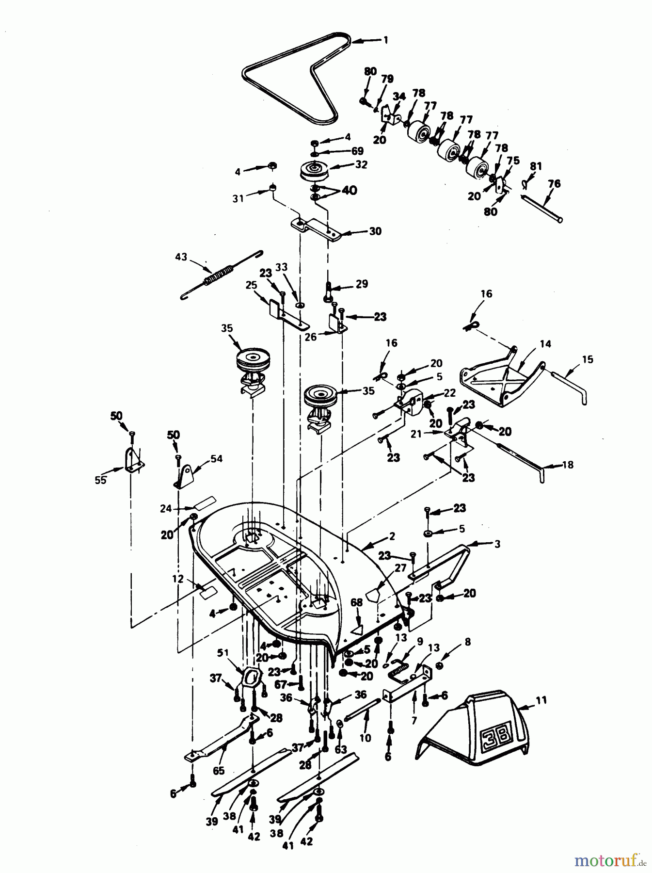 Poulan / Weed Eater Rasen und Gartentraktoren XEY1142AR - Poulan Pro Lawn Tractor MOWER 38