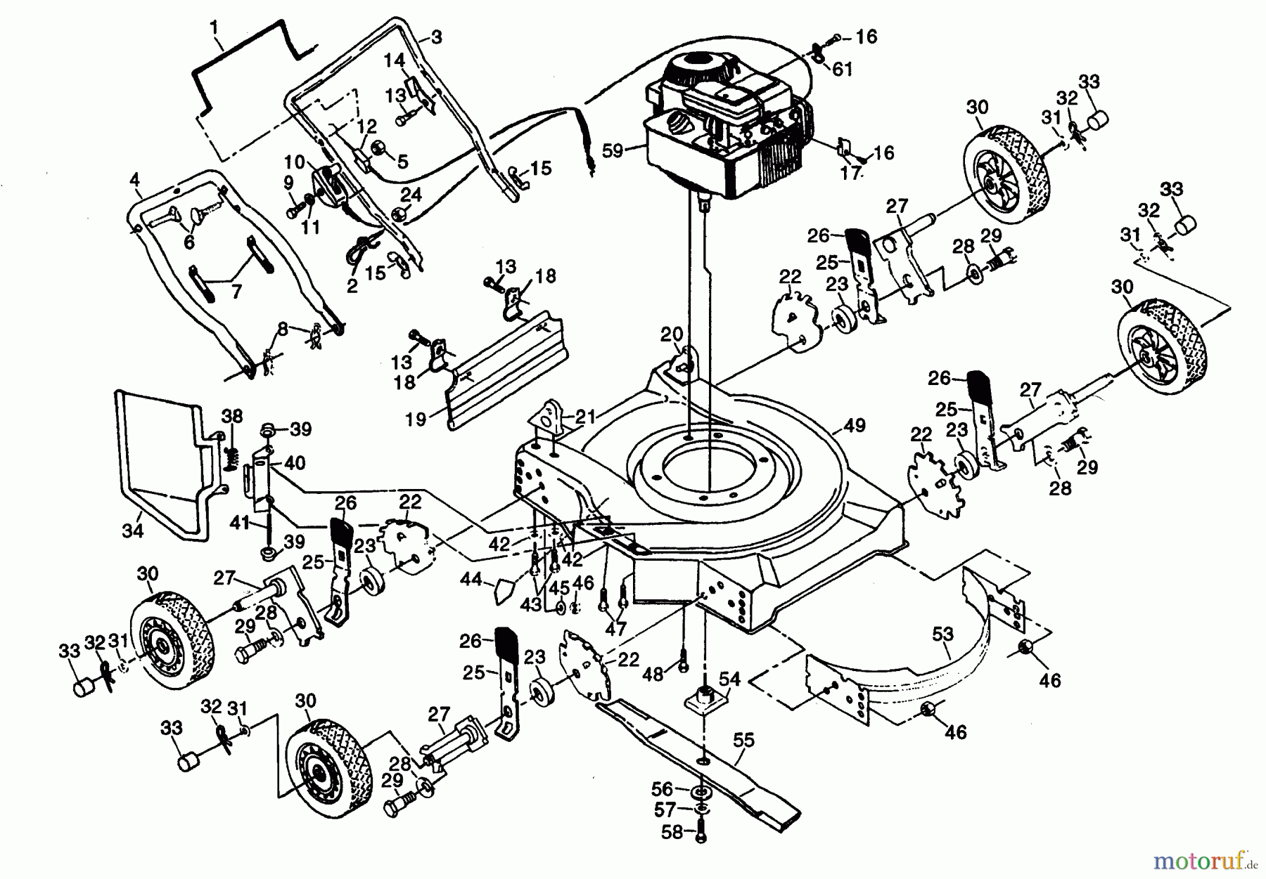 Poulan / Weed Eater Rasenmäher PP722SB - Poulan Pro Walk-Behind Mower 22