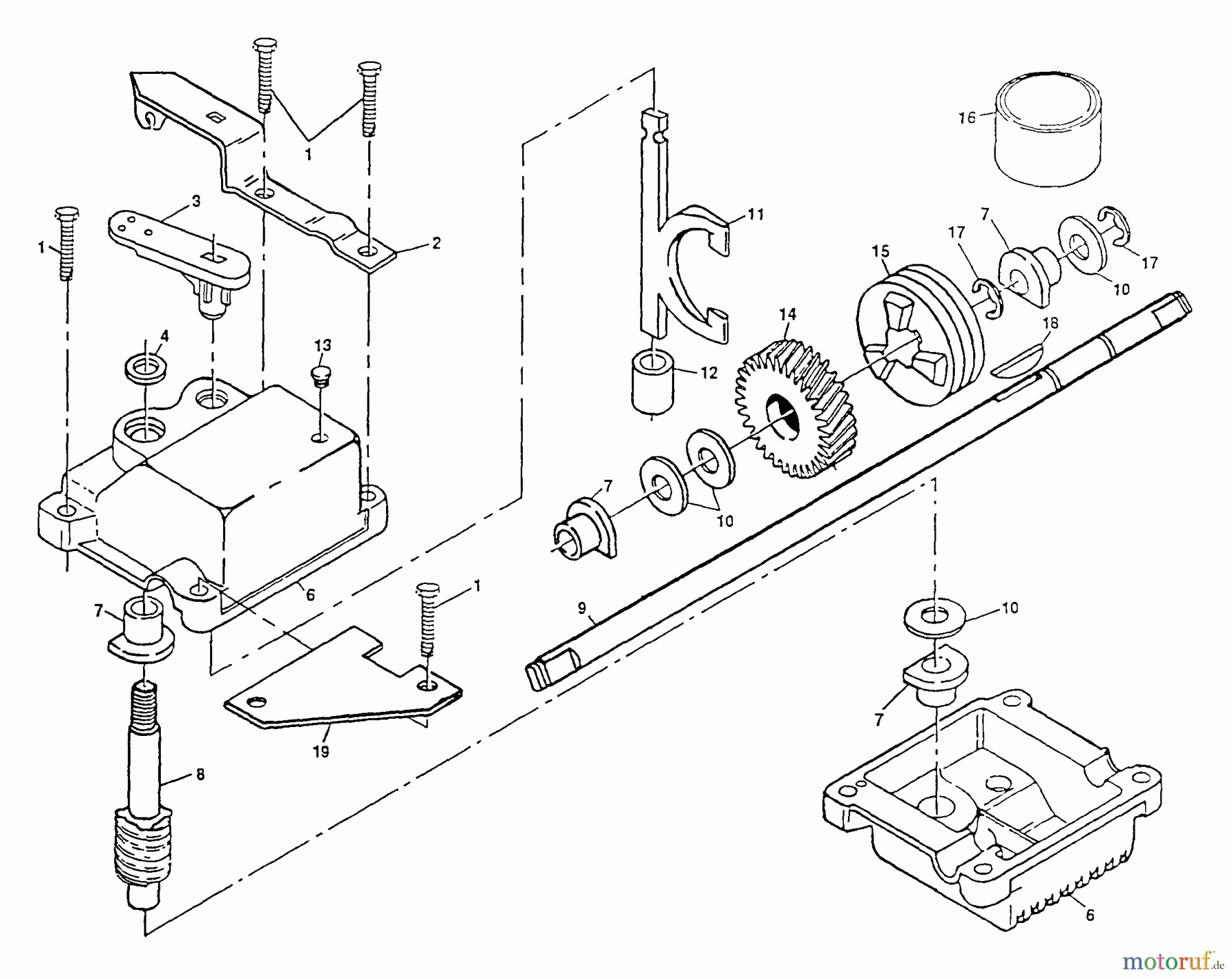  Poulan / Weed Eater Rasenmäher PP722SLA - Poulan Pro Walk-Behind Mower Gear Case Assembly