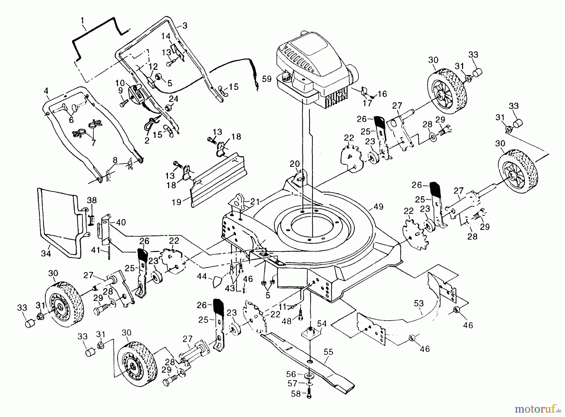 Poulan / Weed Eater Rasenmäher PP722SLA - Poulan Pro Walk-Behind Mower Rotory Lawn Mower