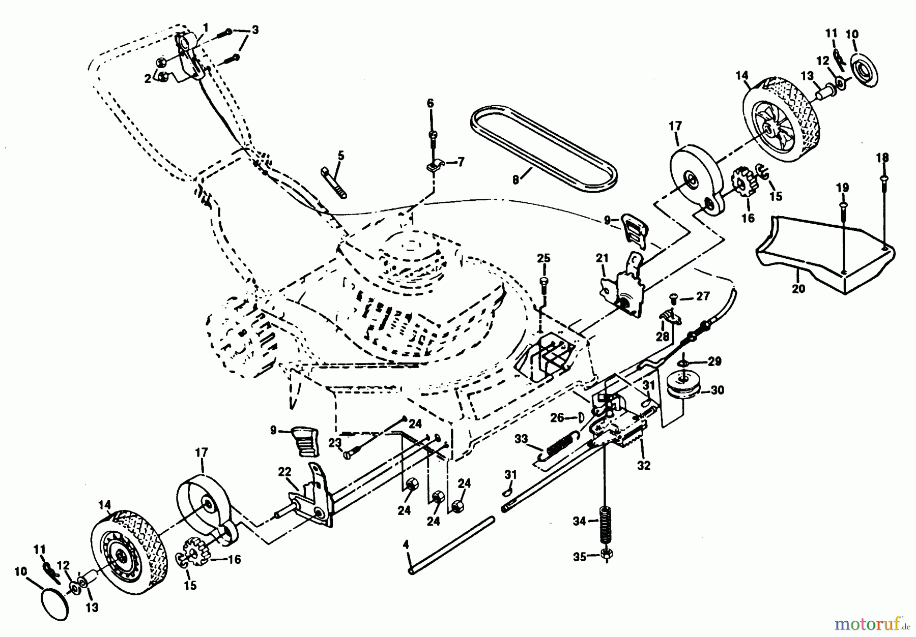 Poulan / Weed Eater Rasenmäher PP750PA - Poulan Pro Walk-Behind Mower DRIVE ASSEMBLY