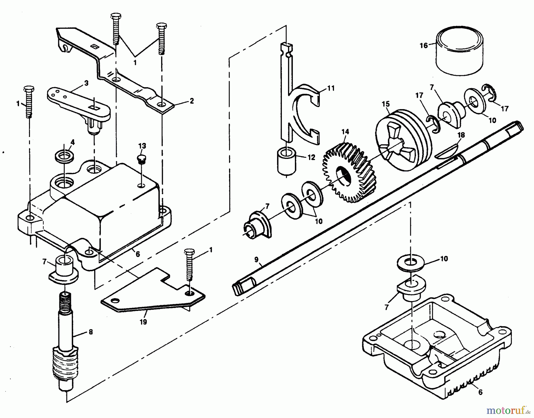 Poulan / Weed Eater Rasenmäher PP750PK - Poulan Pro Walk-Behind Mower GEARCASE ASSEMBLY