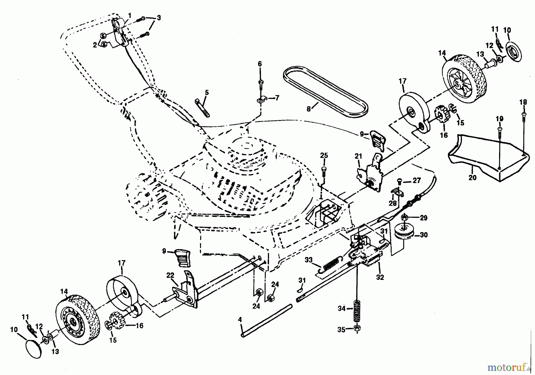 Poulan / Weed Eater Rasenmäher PP750PS - Poulan Pro Walk-Behind Mower DRIVE ASSEMBLY
