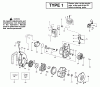 Poulan / Weed Eater BV200 (Type 1) - Weed Eater Blower Ersatzteile Engine Assembly Type 1