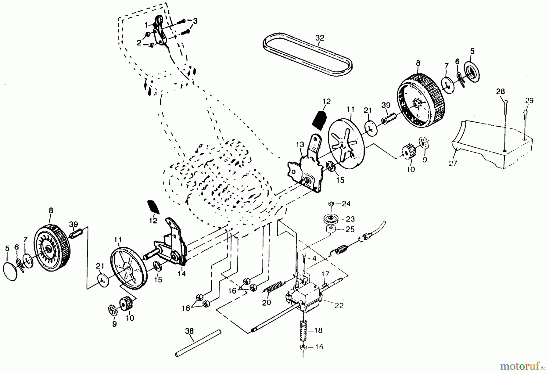 Poulan / Weed Eater Rasenmäher PP752HIA - Poulan Pro Walk-Behind Mower DRIVE ASSEMBLY