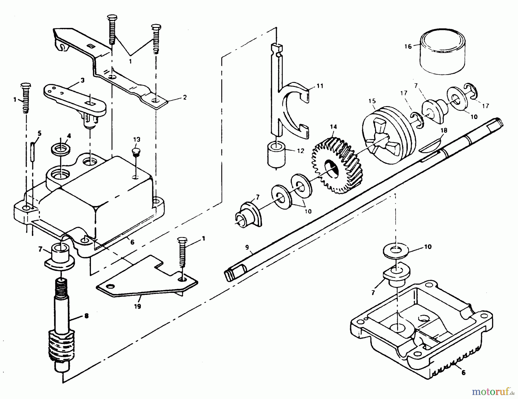 Poulan / Weed Eater Rasenmäher PP752HIA - Poulan Pro Walk-Behind Mower GEARCASE ASSEMBLY