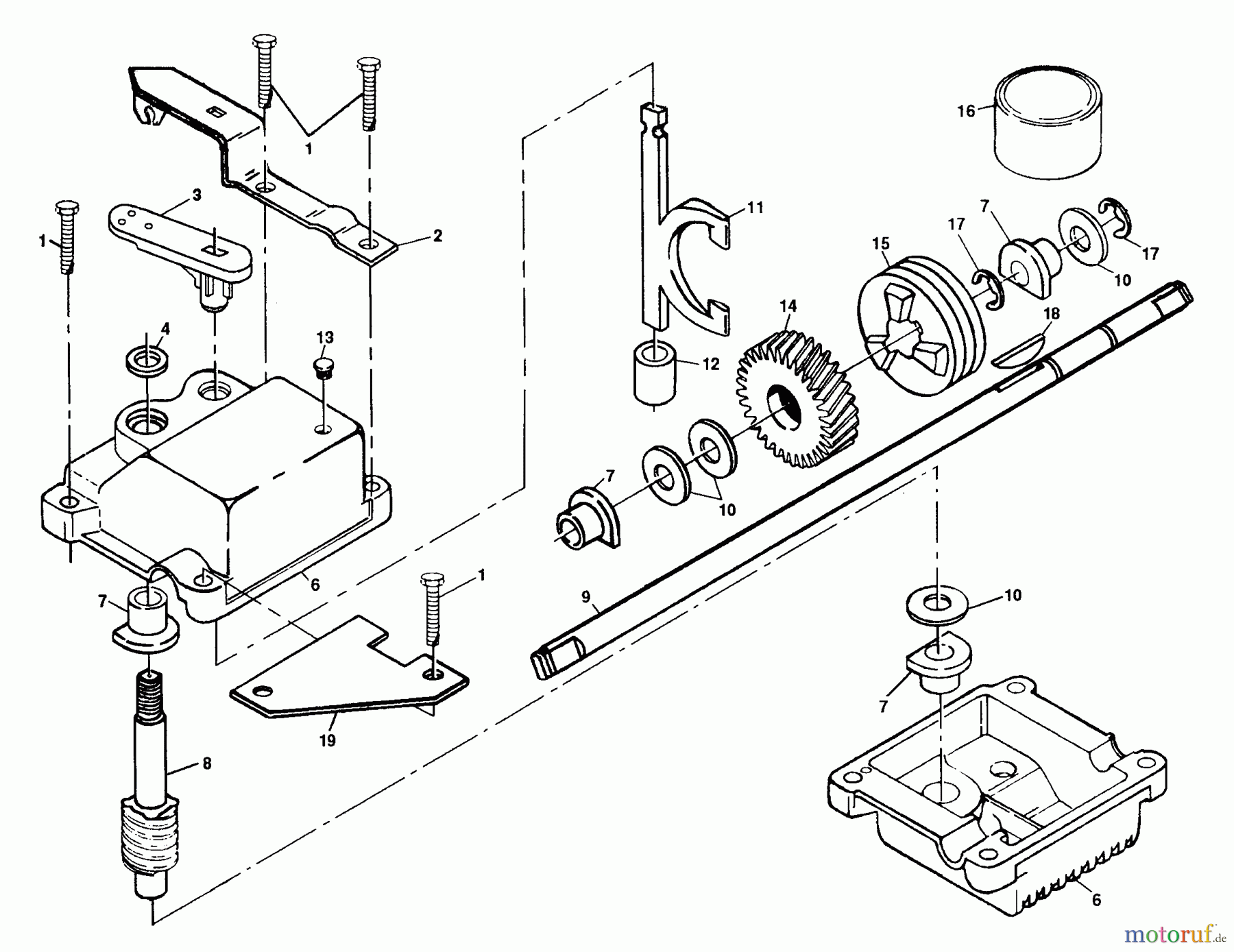 Poulan / Weed Eater Rasenmäher PP752HLA - Poulan Pro Walk-Behind Mower Gear Case Assembly P/N 702510