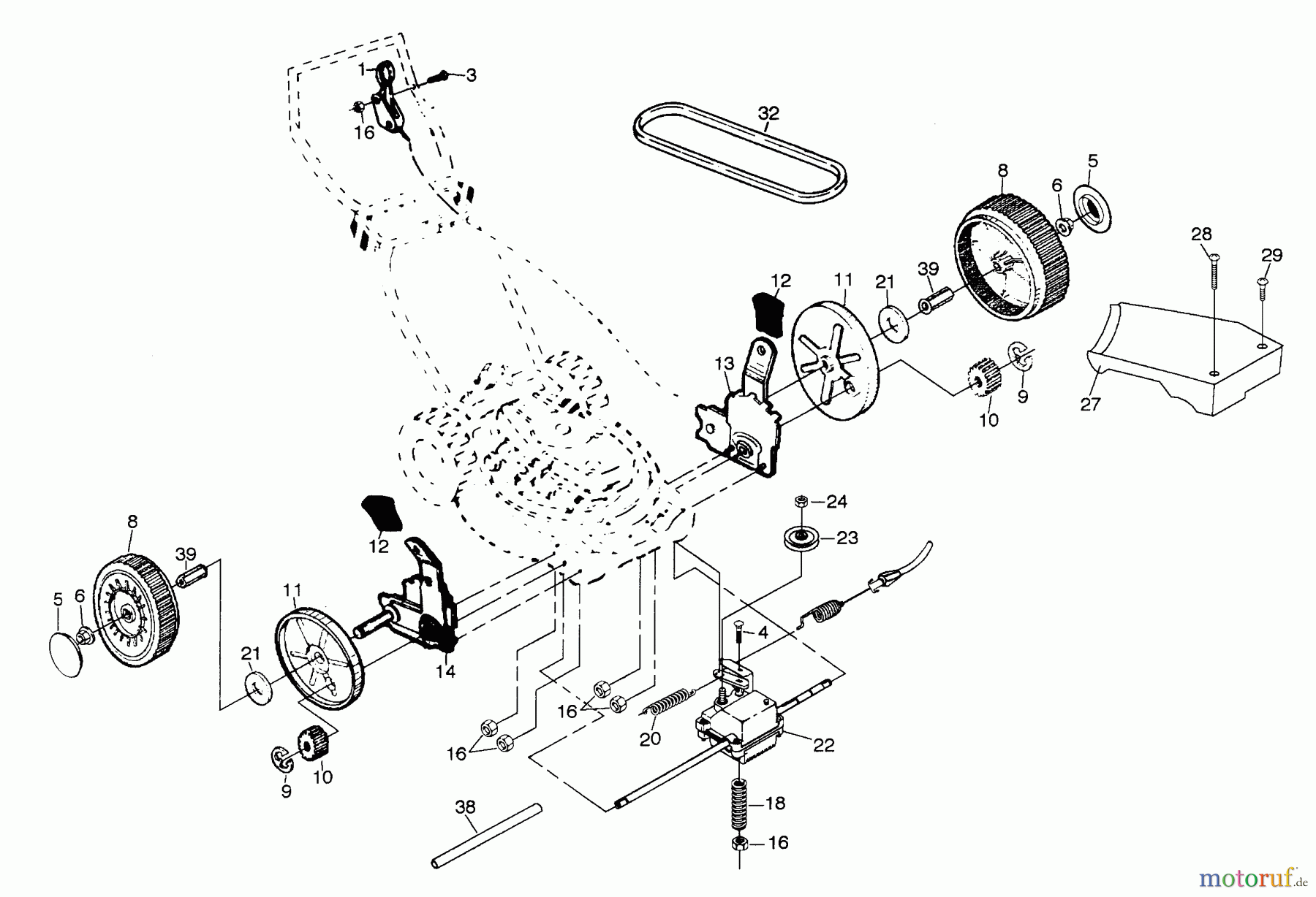 Poulan / Weed Eater Rasenmäher PP752HLA - Poulan Pro Walk-Behind Mower Wheel Adjuster Assembly