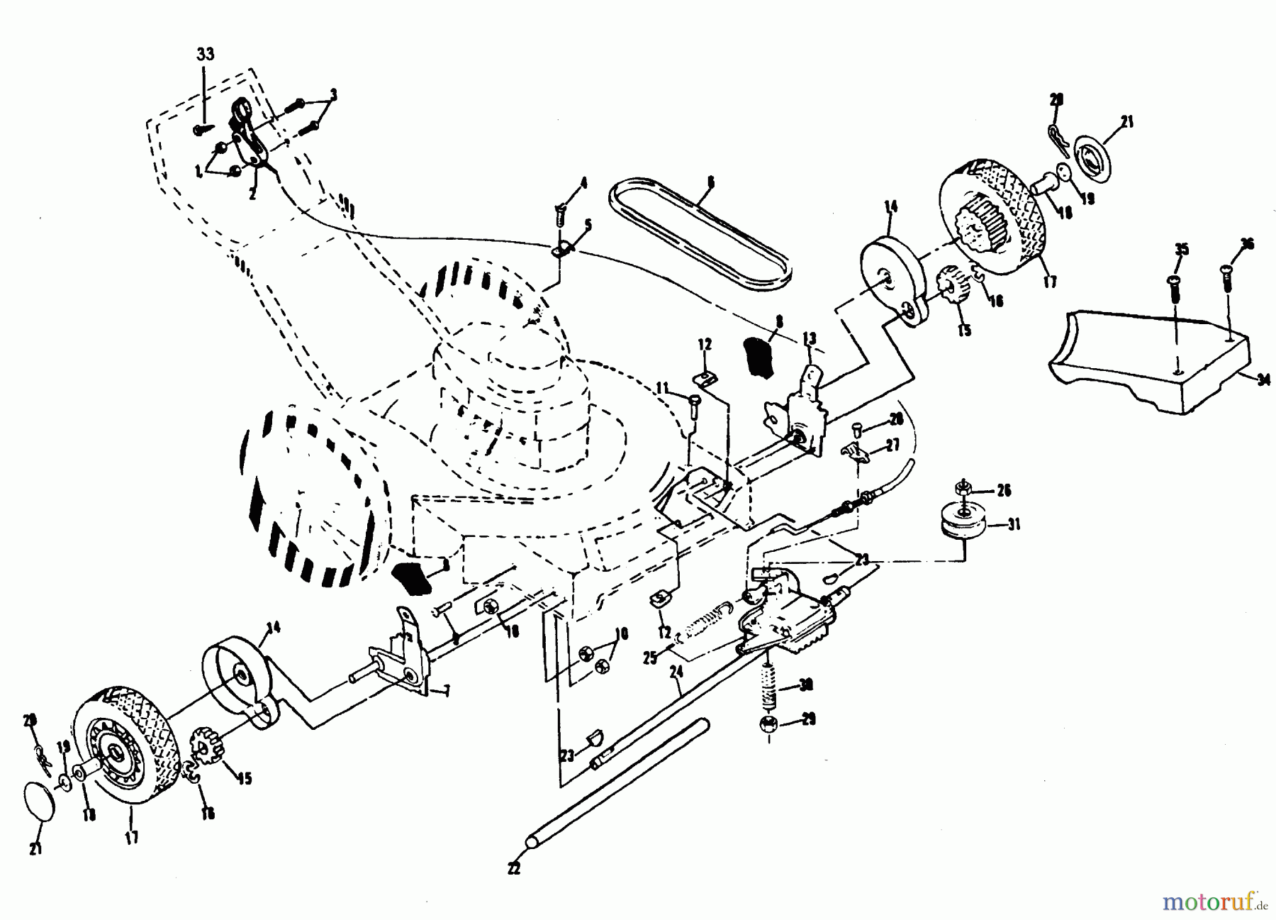 Poulan / Weed Eater Rasenmäher PP752HW - Poulan Pro Walk-Behind Mower DRIVE ASSEMBLY