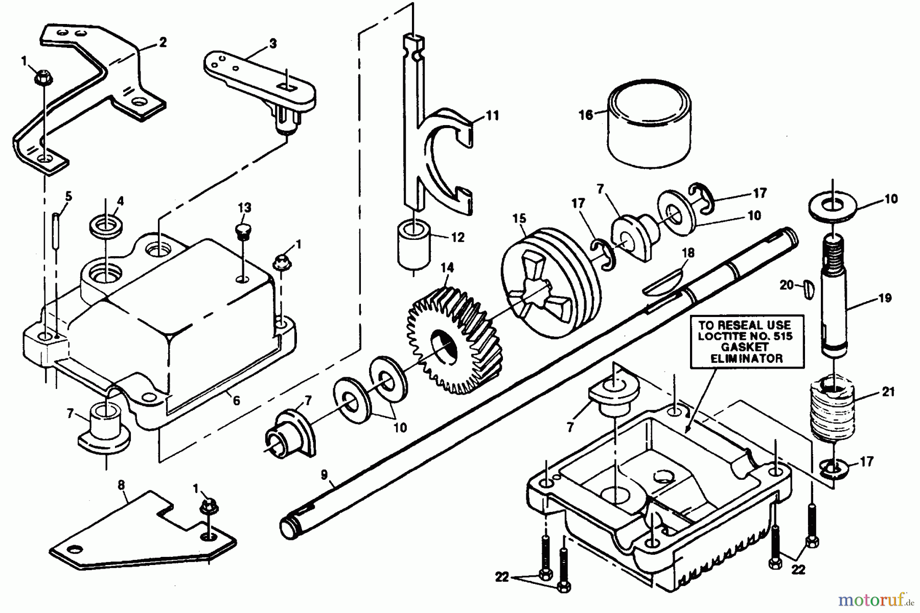 Poulan / Weed Eater Rasenmäher PP752HW - Poulan Pro Walk-Behind Mower GEARCASE ASSEMBLY