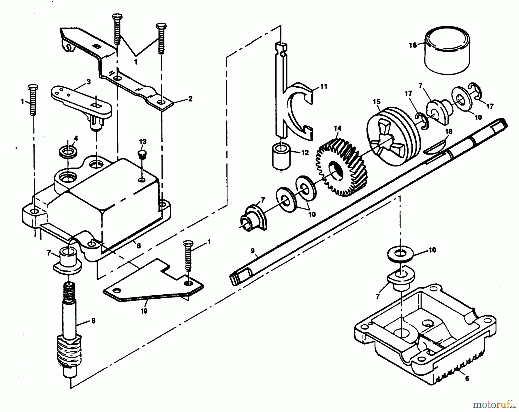 Poulan / Weed Eater Rasenmäher PP752PHK - Poulan Pro Walk-Behind Mower GEARCASE ASSEMBLY