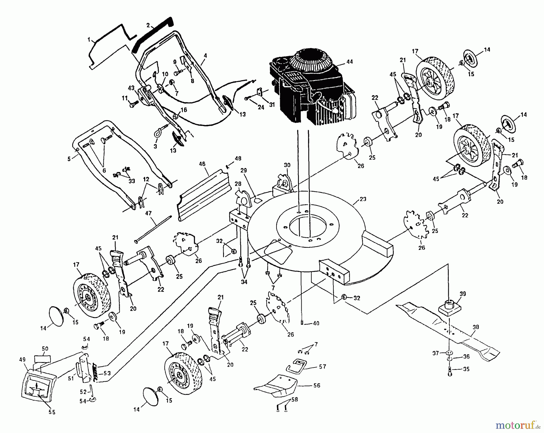 Poulan / Weed Eater Rasenmäher PP800ML - Poulan Pro Walk-Behind Mower Rotory Lawn Mower