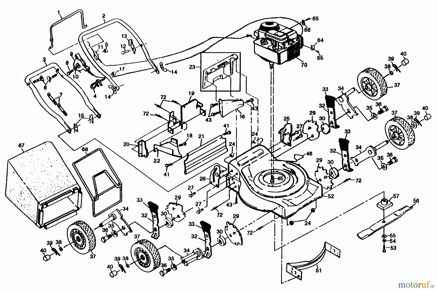 Poulan / Weed Eater Rasenmäher PP835SJA - Poulan Pro Walk-Behind Mower MOWER ASSEMBLY, ENGINE B/S 98902