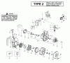 Poulan / Weed Eater BV200 (Type 2) - Weed Eater Blower Ersatzteile Engine Assembly Type 2