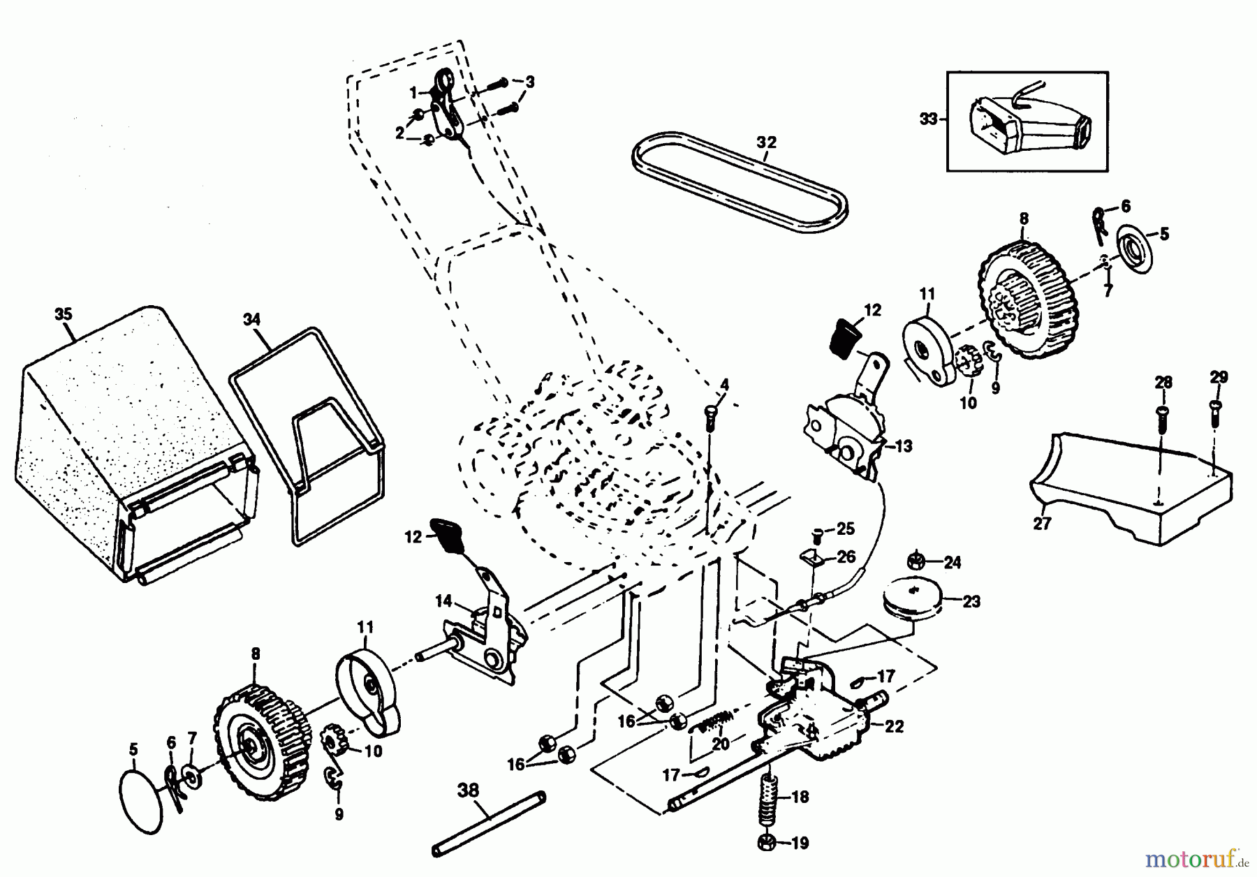 Poulan / Weed Eater Rasenmäher PP850PX - Poulan Pro Walk-Behind Mower DRIVE ASSEMBLY
