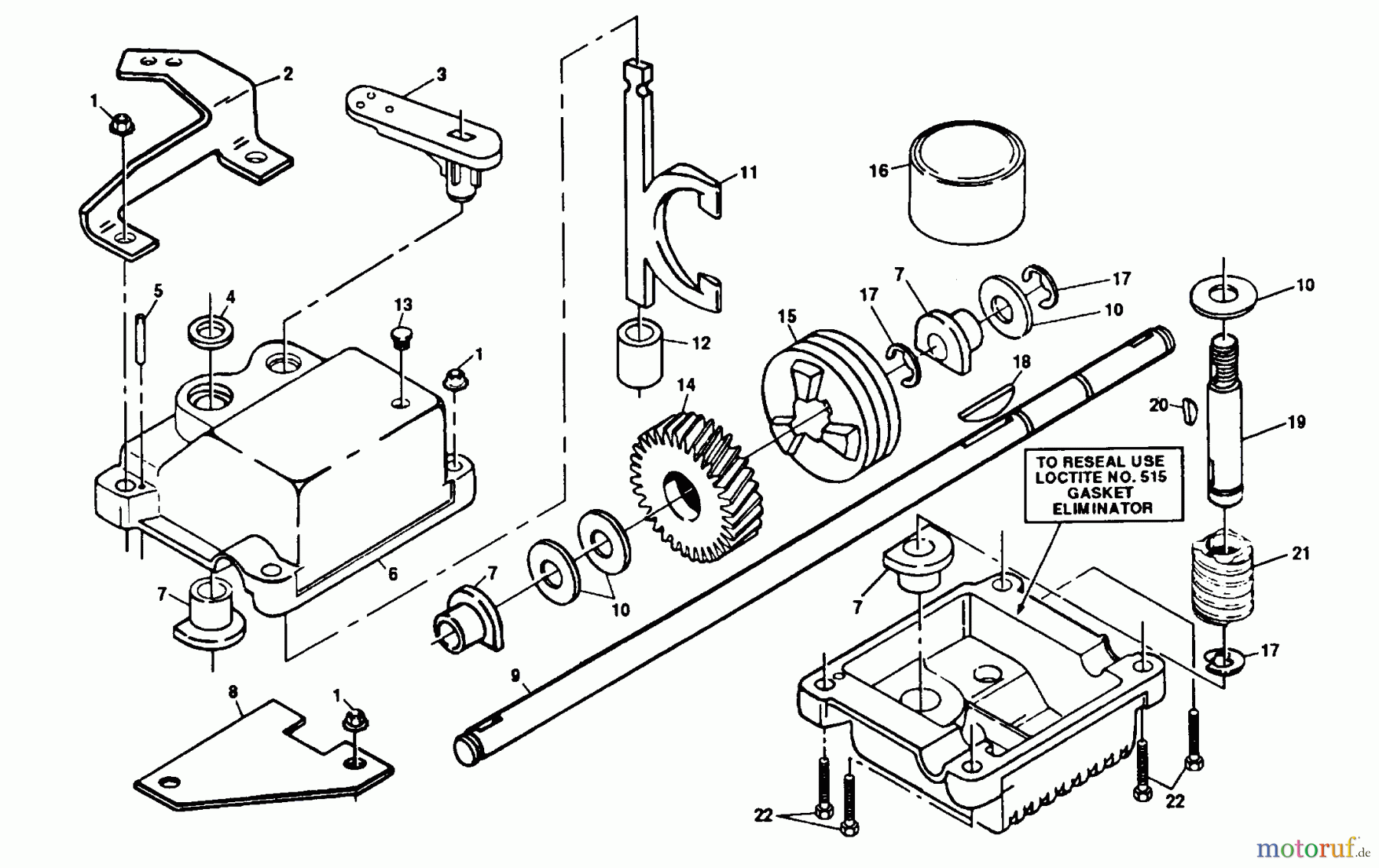 Poulan / Weed Eater Rasenmäher PP850PX - Poulan Pro Walk-Behind Mower GEARCASE ASSEMBLY