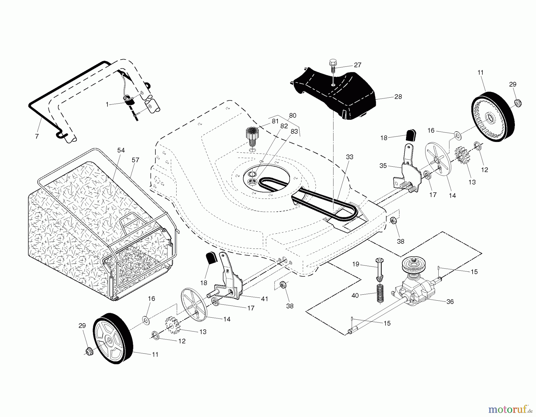 Poulan / Weed Eater Rasenmäher PR675Y22 (96142010700) - Poulan Pro Walk-Behind Mower (2012-03) DRIVE