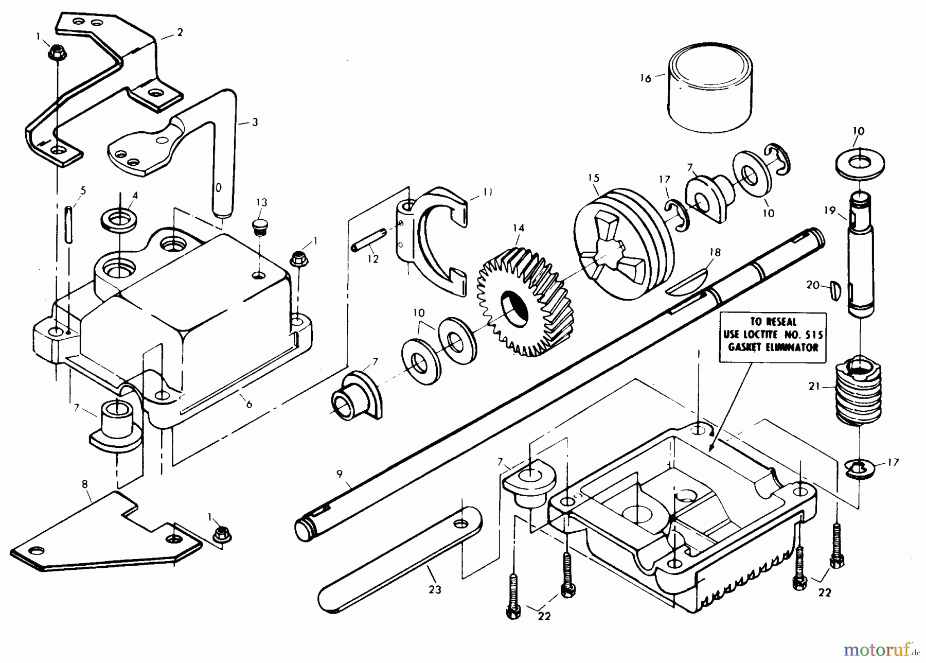 Poulan / Weed Eater Rasenmäher XE750PAR - Poulan Pro Walk-Behind Mower GEARCASE ASSEMBLY