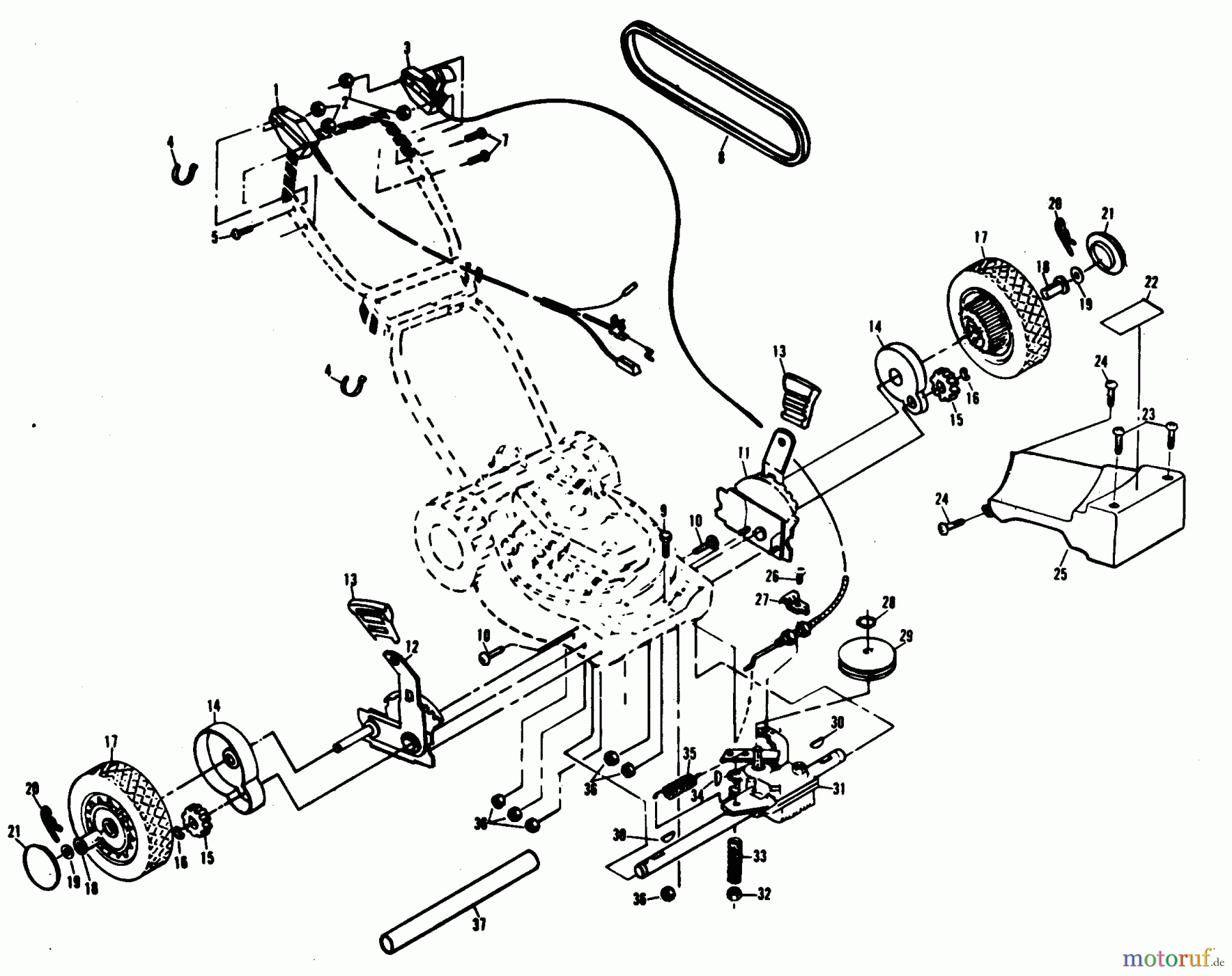 Poulan / Weed Eater Rasenmäher XE850PEAR - Poulan Pro Walk-Behind Mower DRIVE ASSEMBLY