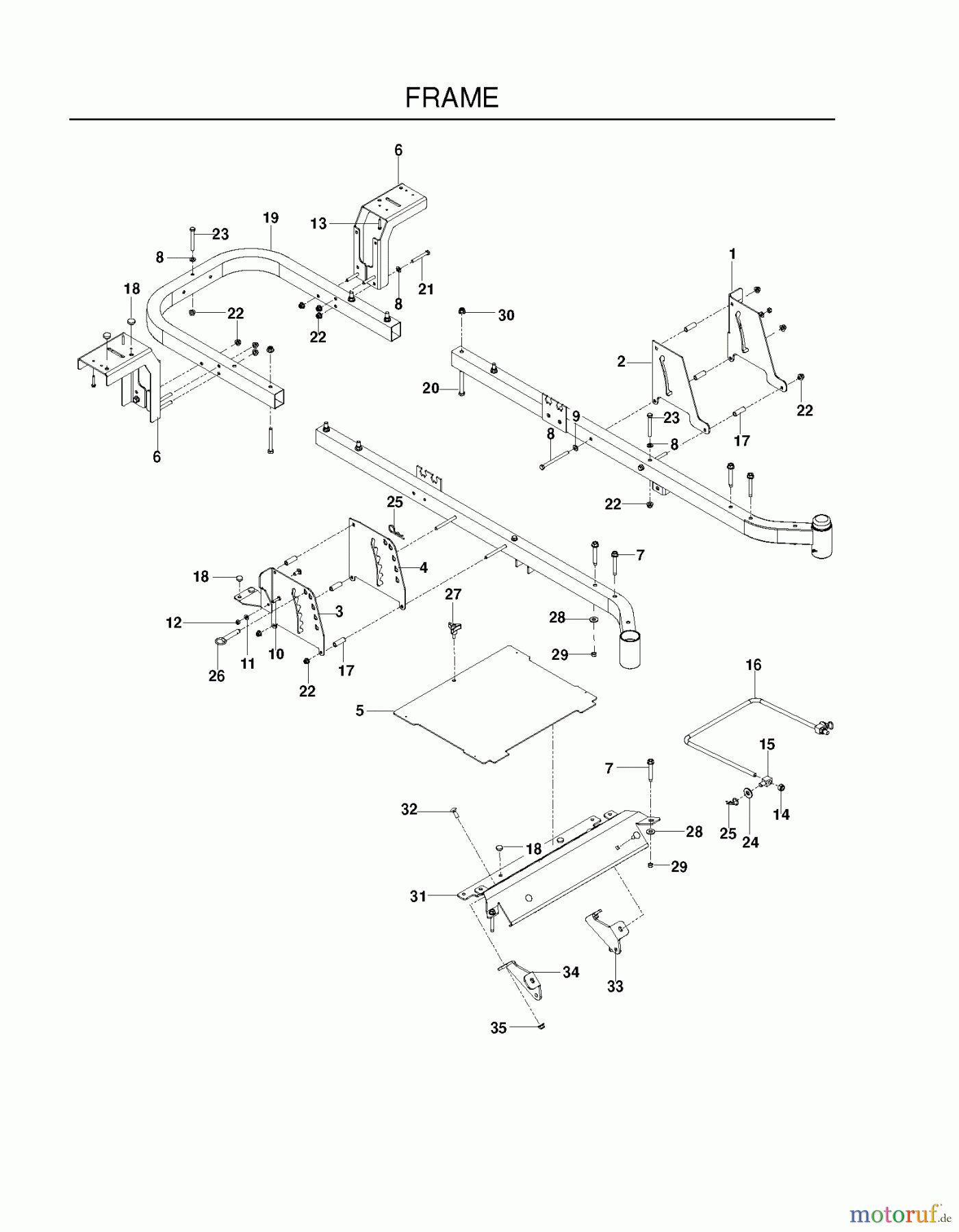 Poulan / Weed Eater Nullwendekreismäher, Zeroturn 541ZX (966681901) - Poulan Pro 54