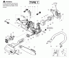Poulan / Weed Eater 1950 (Type 7) - Poulan Woodshark Chainsaw Ersatzteile Chassis & Bar Assembly Type 7