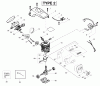Poulan / Weed Eater 1950LE (Type 2) - Poulan Woodshark Chainsaw Ersatzteile Engine Assembly Type 2
