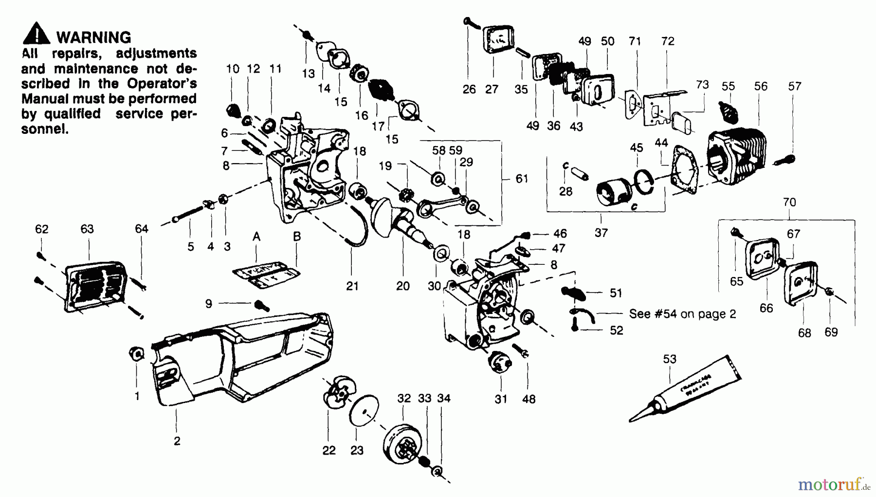 Poulan / Weed Eater Motorsägen 1800 - Poulan Chainsaw POWER UNIT