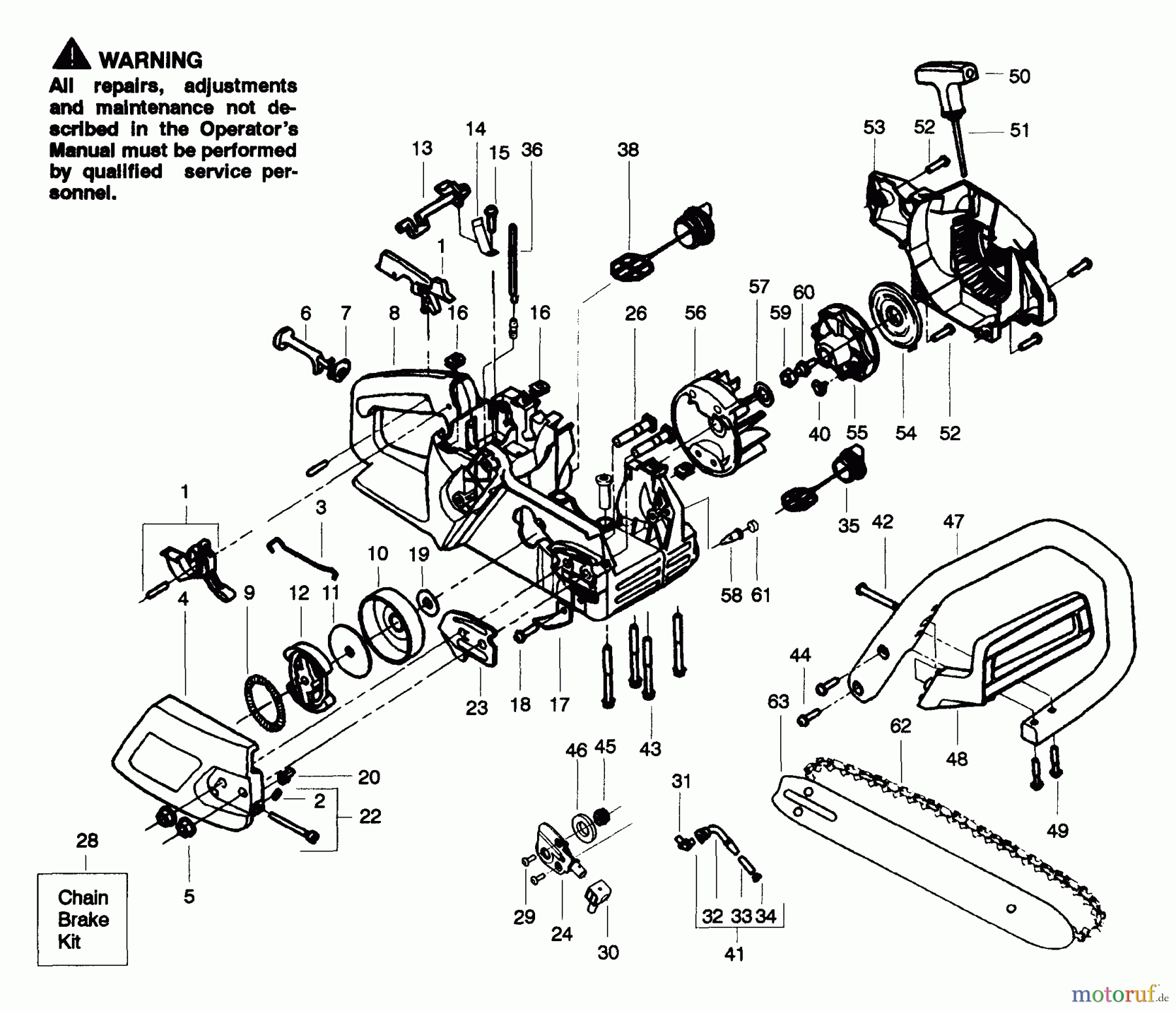 Poulan / Weed Eater Motorsägen 2025 - Poulan Chainsaw Handle & External Power Unit