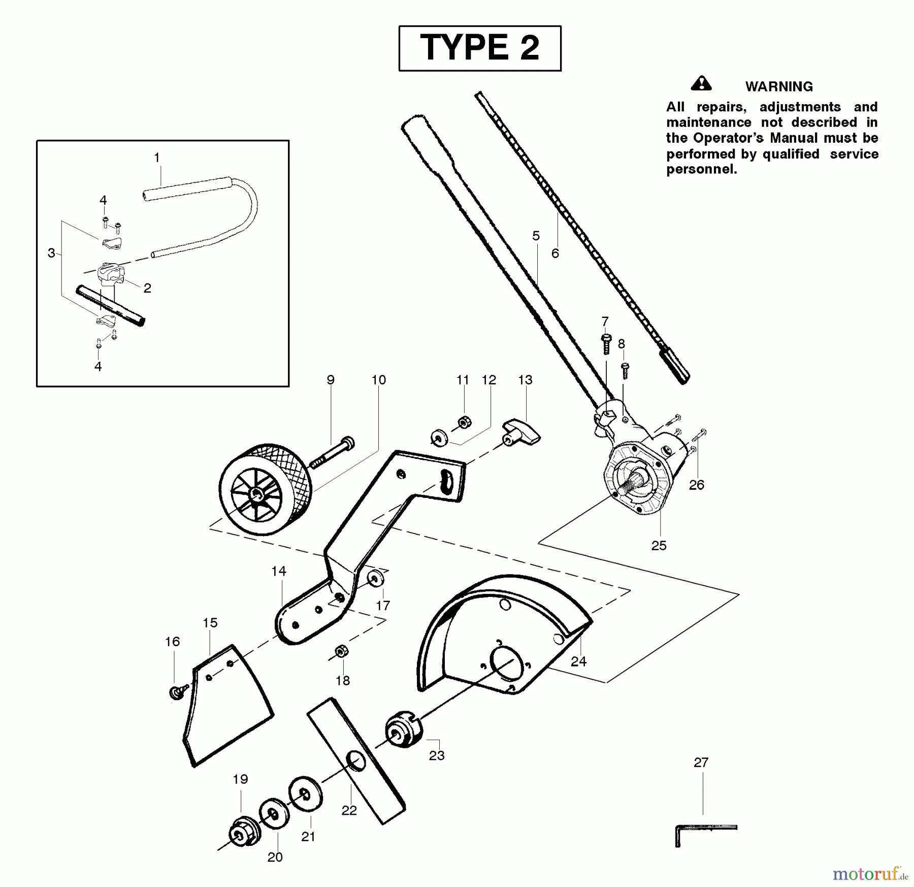  Poulan / Weed Eater Zubehör PP1000E (Type 2) - Poulan Pro Weed N Edge Edger Attachment Edger Attachment Assembly Type 2