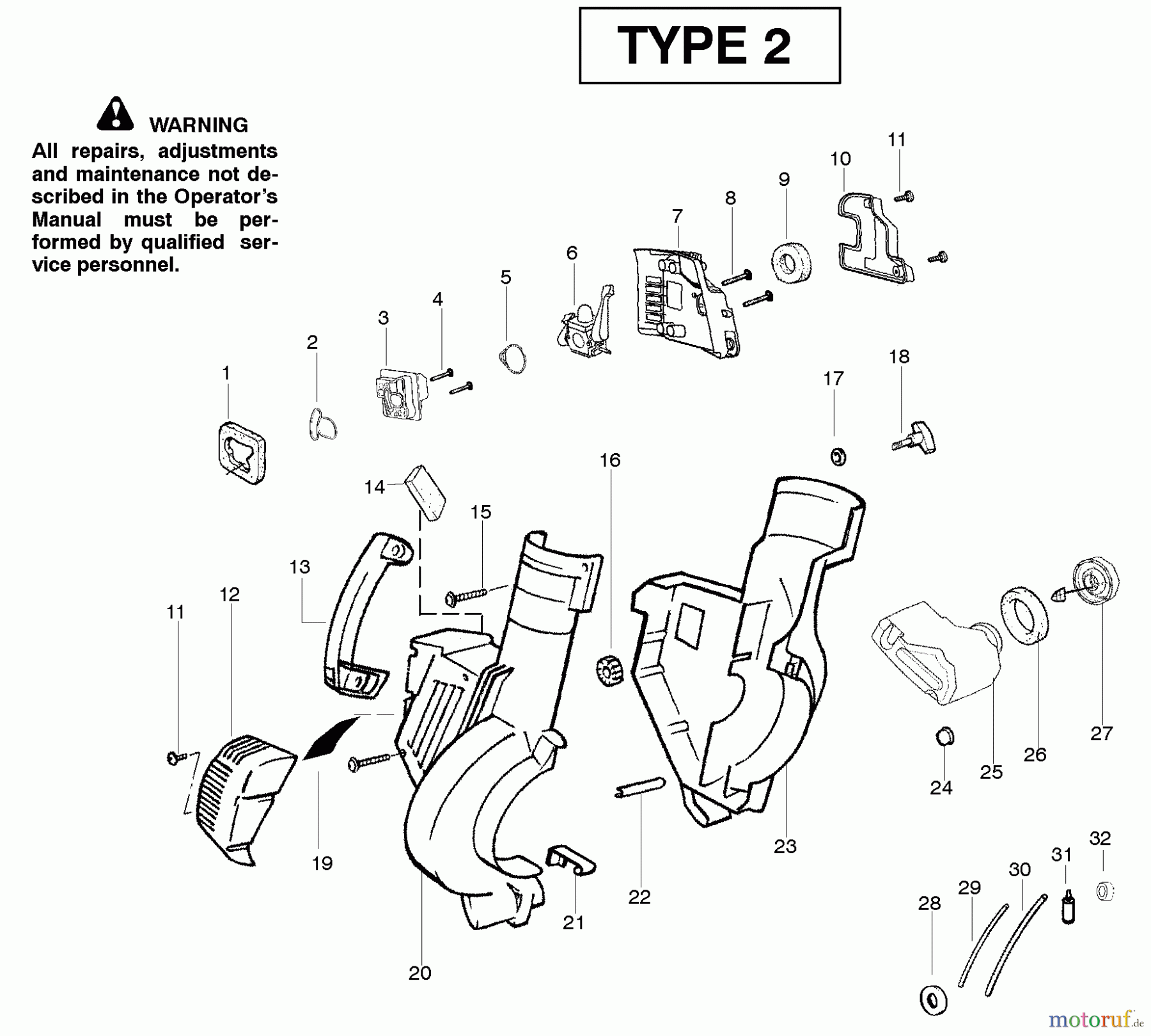  Poulan / Weed Eater Bläser / Sauger / Häcksler / Mulchgeräte BV2000LE (Type 2) - Weed Eater Barracuda Blower Housing Type 2