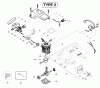 Poulan / Weed Eater 2055LE (Type 2) - Poulan Woodsman Chainsaw Ersatzteile Engine Assembly Type 2
