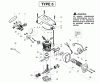 Poulan / Weed Eater 2075 (Type 5) - Poulan Chainsaw Ersatzteile Engine Assembly Type 5