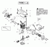 Poulan / Weed Eater 2150 (Type 5) - Poulan Predator Chainsaw Ersatzteile Engine Assembly