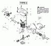 Poulan / Weed Eater 2150 (Type 6) - Poulan Predator Chainsaw Ersatzteile Engine Assembly