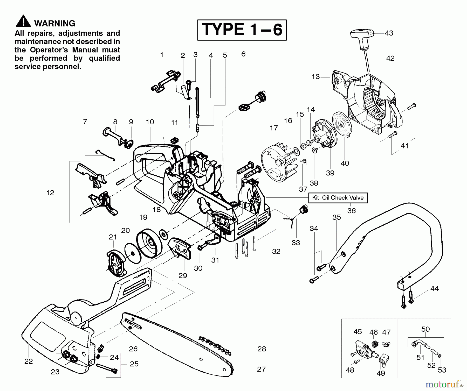Poulan / Weed Eater Motorsägen 2150 (Type 1) - Poulan Predator Chainsaw Handle & External Assembly