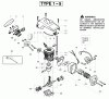 Poulan / Weed Eater 2150 PR - Poulan Chainsaw Ersatzteile Engine Type 1-5