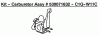 Poulan / Weed Eater BV2000LE (Type 3) - Weed Eater Barracuda Blower Ersatzteile Kit - Carburetor Assy
