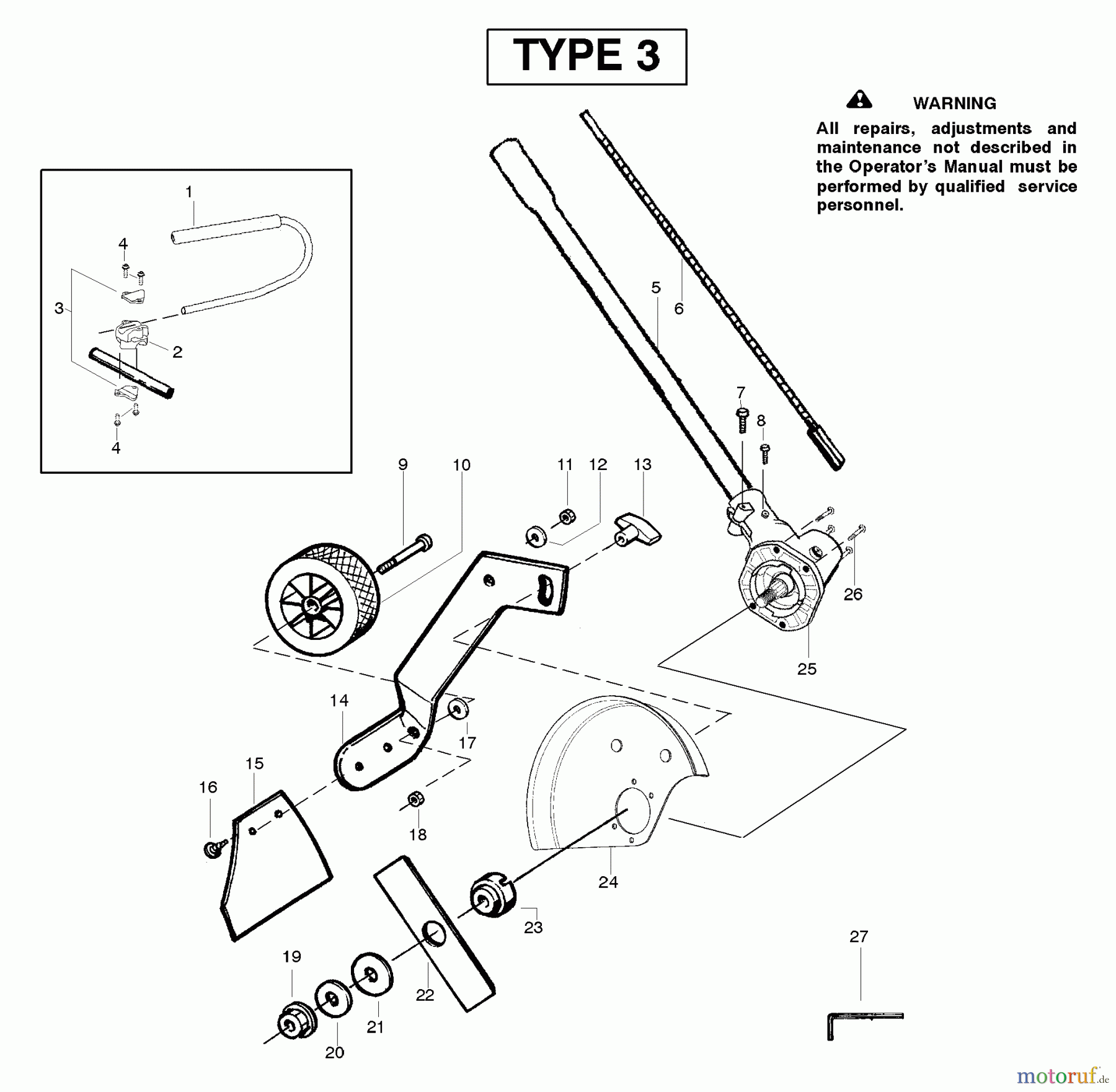 Poulan / Weed Eater Zubehör PP1000E (Type 3) - Poulan Pro Weed N Edge Edger Attachment Edger Attachment Assembly Type 3