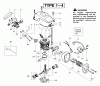 Poulan / Weed Eater 2155 (Type 4) - Poulan Plus Chainsaw Ersatzteile Engine Assembly Type 1 - 4