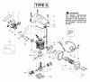 Poulan / Weed Eater 2155 (Type 5) - Poulan Plus Chainsaw Ersatzteile Engine Assembly Type 5