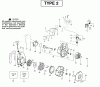 Poulan / Weed Eater BV200LE (Type 2) - Weed Eater Blower Ersatzteile Engine Assembly Type 2