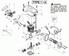 Poulan / Weed Eater 2375 (Type 5) - Poulan Wildthing Chainsaw Ersatzteile Engine Assembly Type 1-5