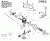 Poulan / Weed Eater 2450 (Type 6) - Poulan Woodmaster Chainsaw Ersatzteile Engine Assembly Type 6