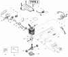 Poulan / Weed Eater 2550LE (Type 2) - Poulan Woodmaster Chainsaw Ersatzteile Engine Assembly Type 2