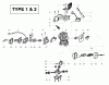 Poulan / Weed Eater 2775 (Type 1) - Poulan Chainsaw Ersatzteile Engine Assembly Type 1 & 2