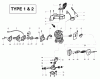 Poulan / Weed Eater 2900 (Type 1) - Poulan Chainsaw Ersatzteile Engine Assembly - Type 1 & 2