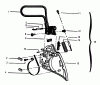 Poulan / Weed Eater 3000CB - Poulan Chainsaw Ersatzteile CHAIN BRAKE ASSEMBLY