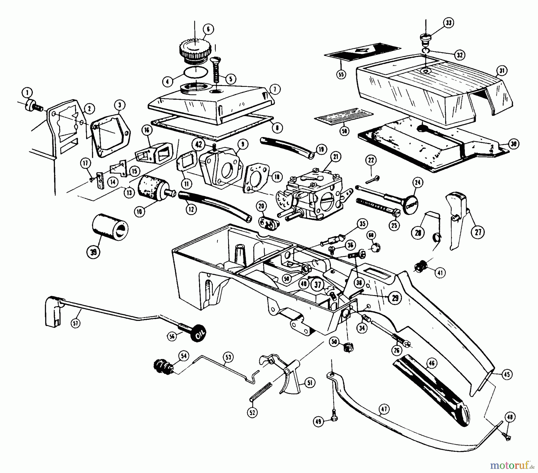 Poulan / Weed Eater Motorsägen 306A - Poulan Chainsaw Carburetor & Choke Assembly